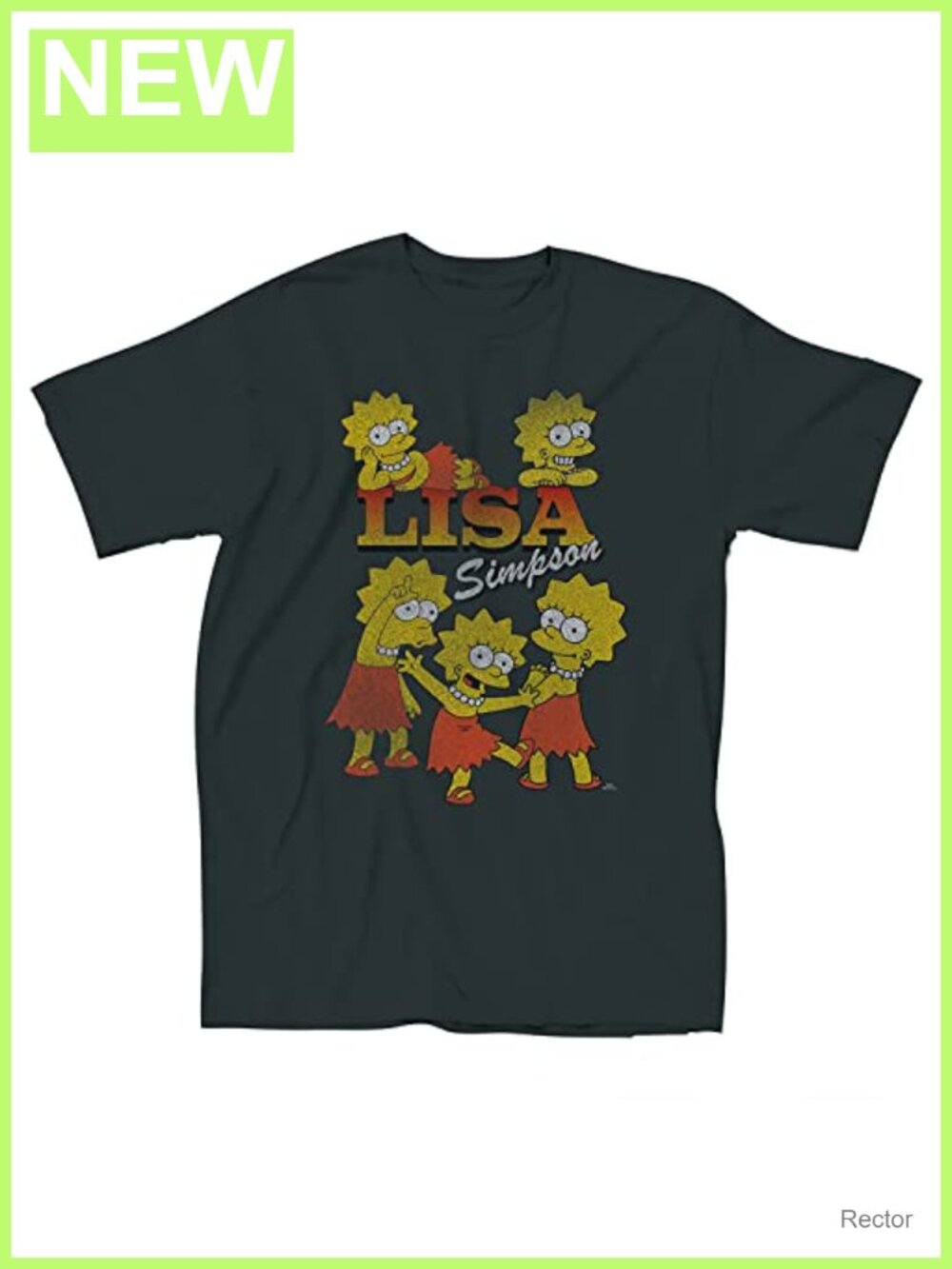 The Simpsons Lisa Bart Homer Tie Dye Graphic T-Shirt Crew Neck Short Sleeve